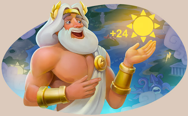 20 freespins in Rise of Olympus