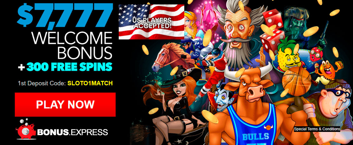 $7,777 Welcome Bonus + 300 FS at Sloto Cash Legend Casino!