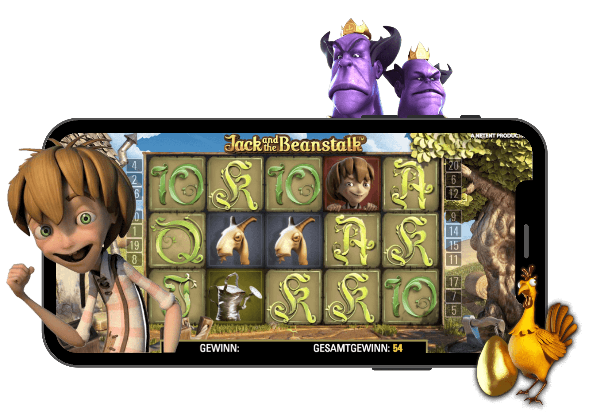 Demo slotu Netent Jack and the Beanstalk